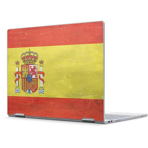 Spain Flag Distressed Pixelbook Skin